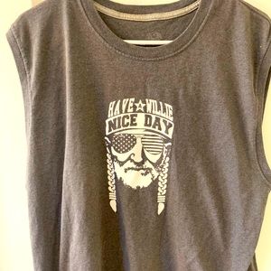 Muscle tee willie Nelson shirt